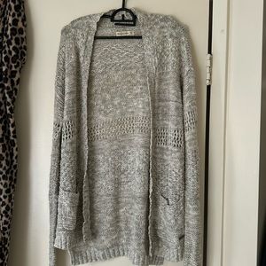 Light grey knit cardigan, Abercrombie & Fitch size XS/S, front pockets
